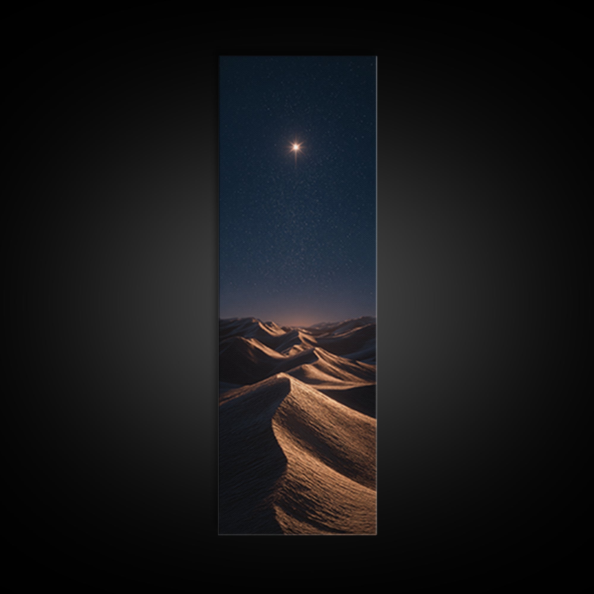 Silent Dawn Star | Framed Canvas Print | Christmas Art | Christian Art Canvas | Christian Wall Art | Tall Narrow Wall Art | Christian Chris