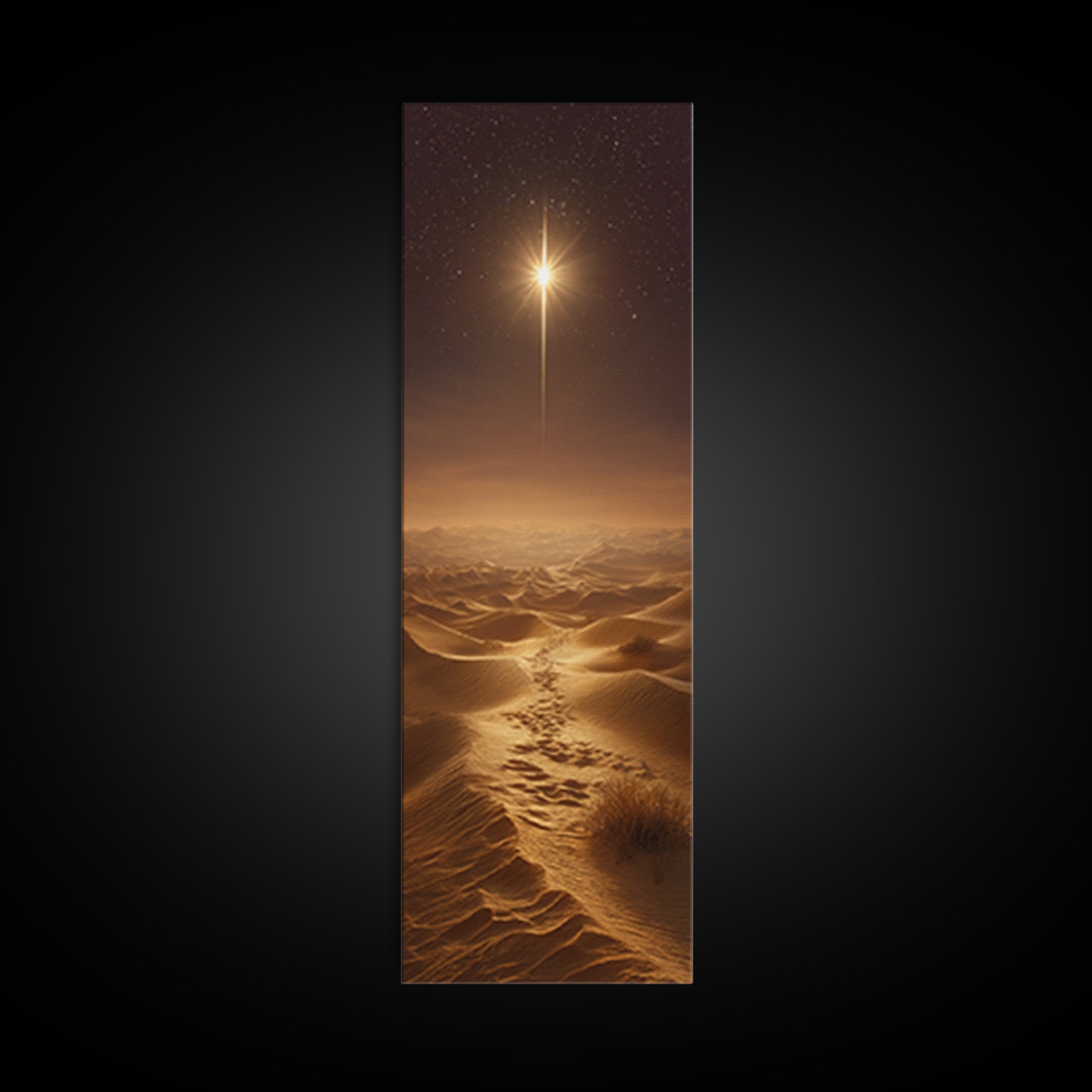 Wise Journey Star – Framed Canvas Print – Christian Art Canvas – Christmas Art – Christian Wall Art – Skinny Art – Christian Christmas Art