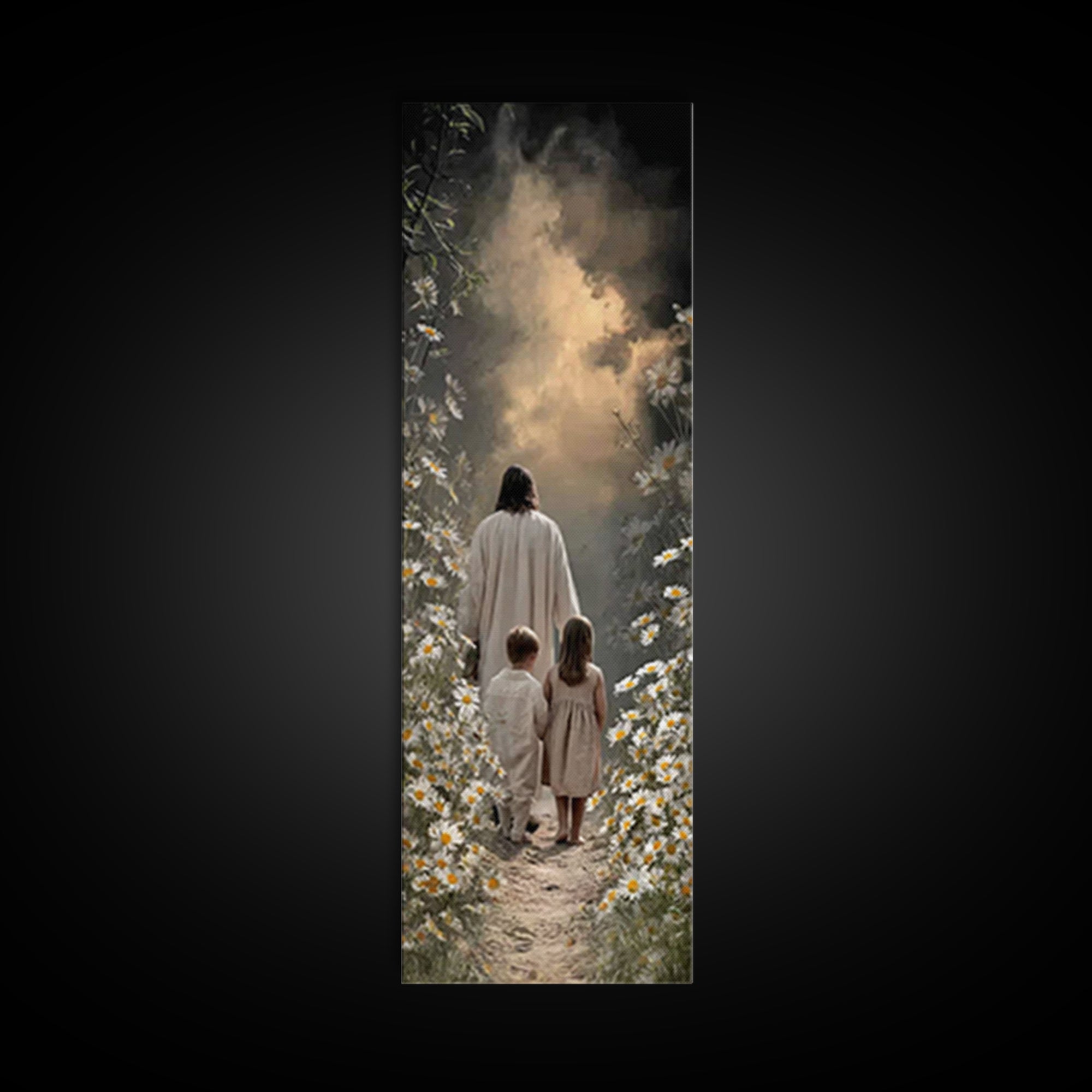 Path Of Mercy – Framed Canvas Print – Skinny Art – Christian Wall Art – Jesus Painting – Christian Art Canvas – Christian Christmas Art