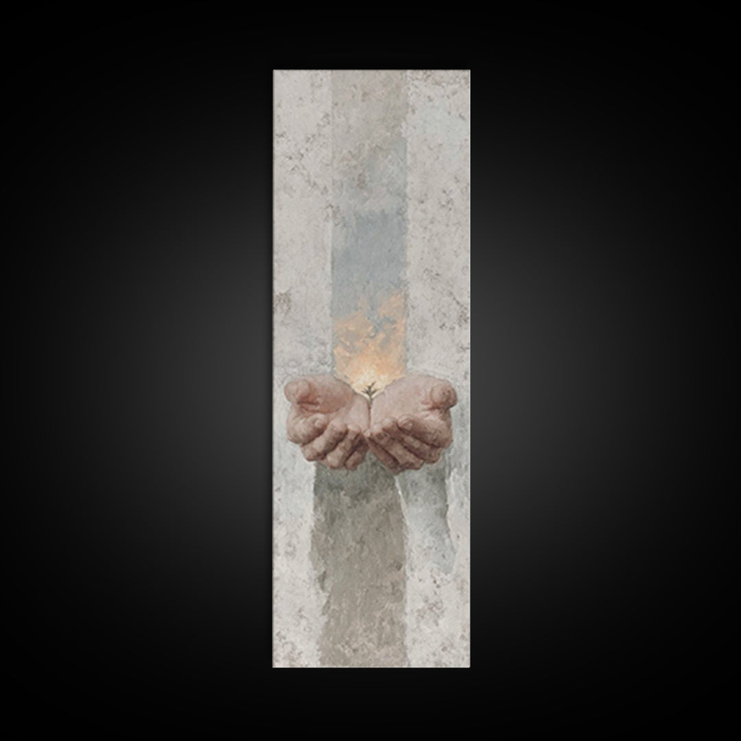 Seed Of Hope – Framed Canvas Print – Narrow Art – Christian Art Canvas – Christian Wall Art – Modern Christian Art – Unique Christian Art
