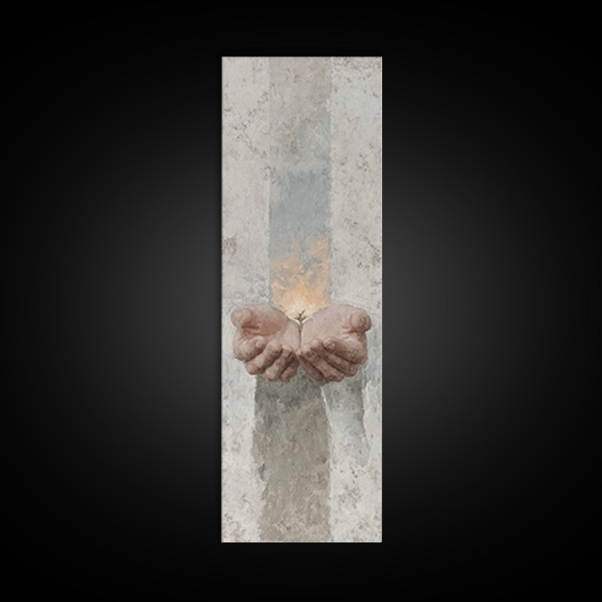 Seed Of Hope – Framed Canvas Print – Narrow Art – Christian Art Canvas – Christian Wall Art – Modern Christian Art – Unique Christian Art