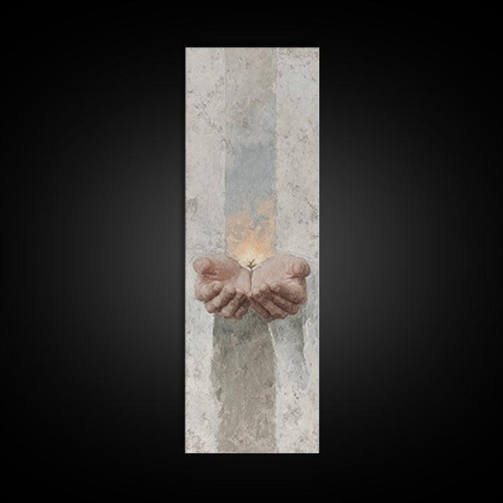 Seed Of Hope – Framed Canvas Print – Narrow Art – Christian Art Canvas – Christian Wall Art – Modern Christian Art – Unique Christian Art