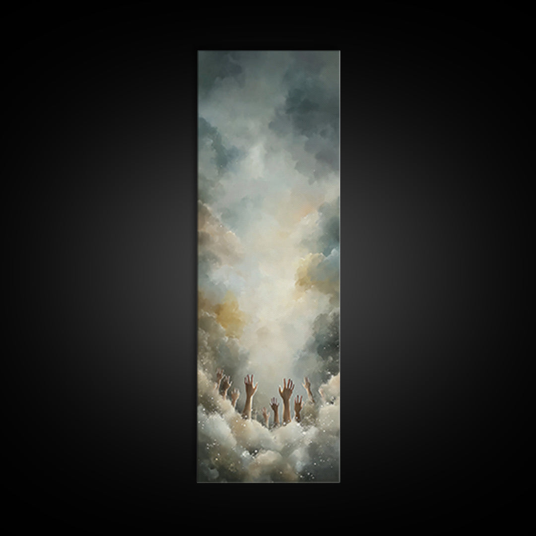 Light Of Redemption – Framed Canvas Print – Tall Skinny Art Print – Christian Art – Christian Painting – Christian Art Canvas – Christmas A