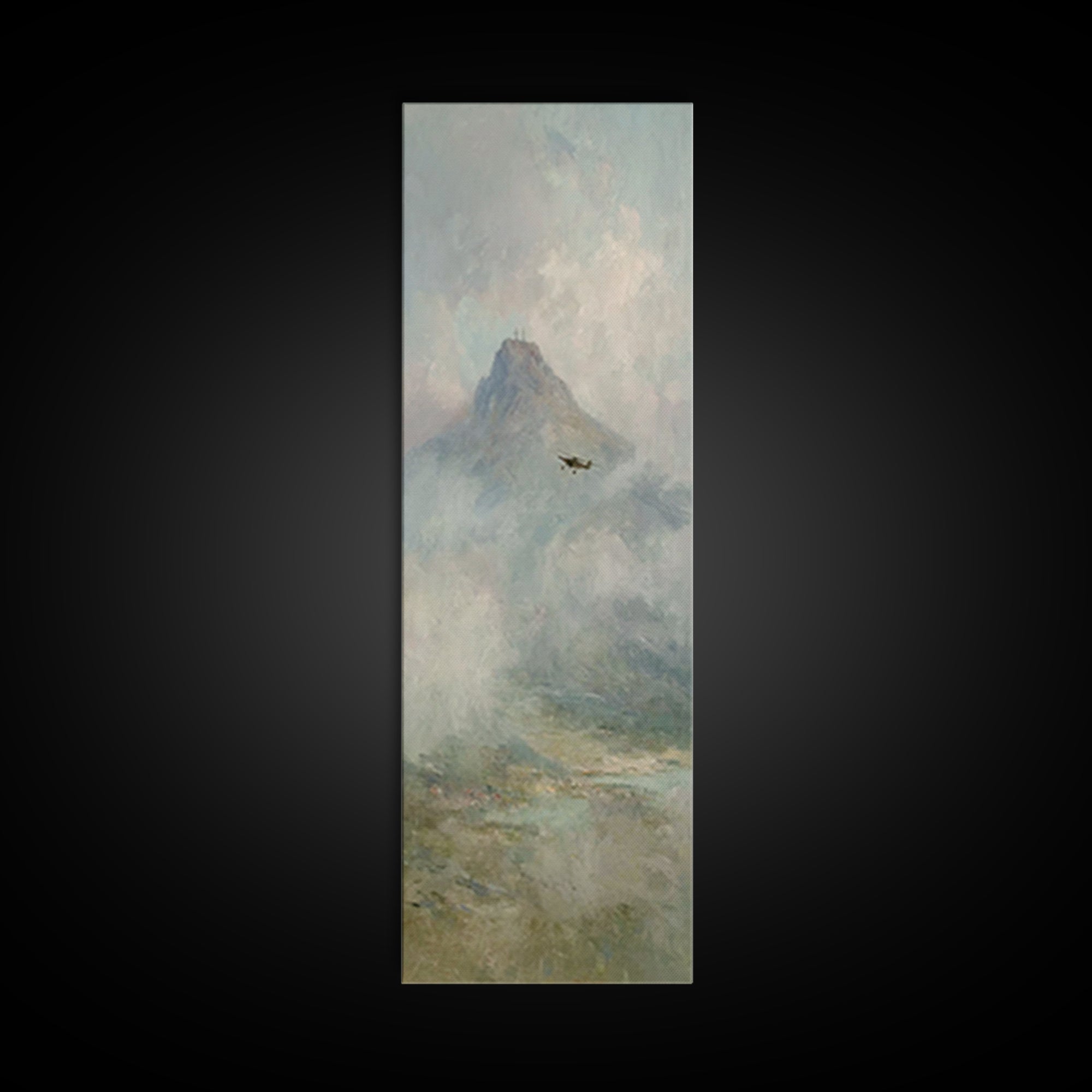 Mountain Of Grace – Framed Canvas Print – Narrow Art – Christian Painting – Christian Art Canvas – Christian Wall Art – Christian Christmas
