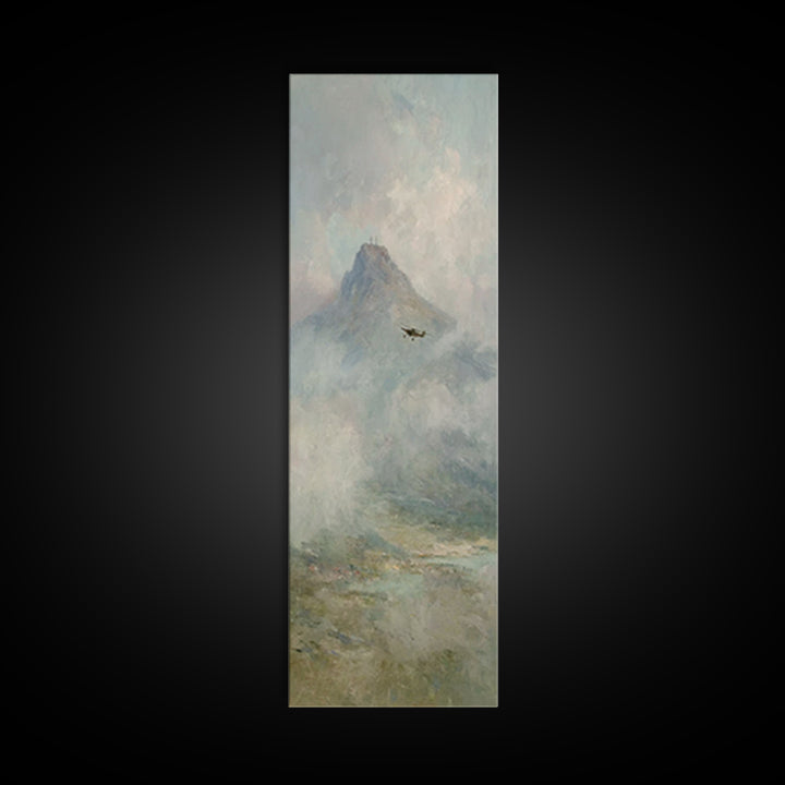 Mountain Of Grace – Framed Canvas Print – Narrow Art – Christian Painting – Christian Art Canvas – Christian Wall Art – Christian Christmas