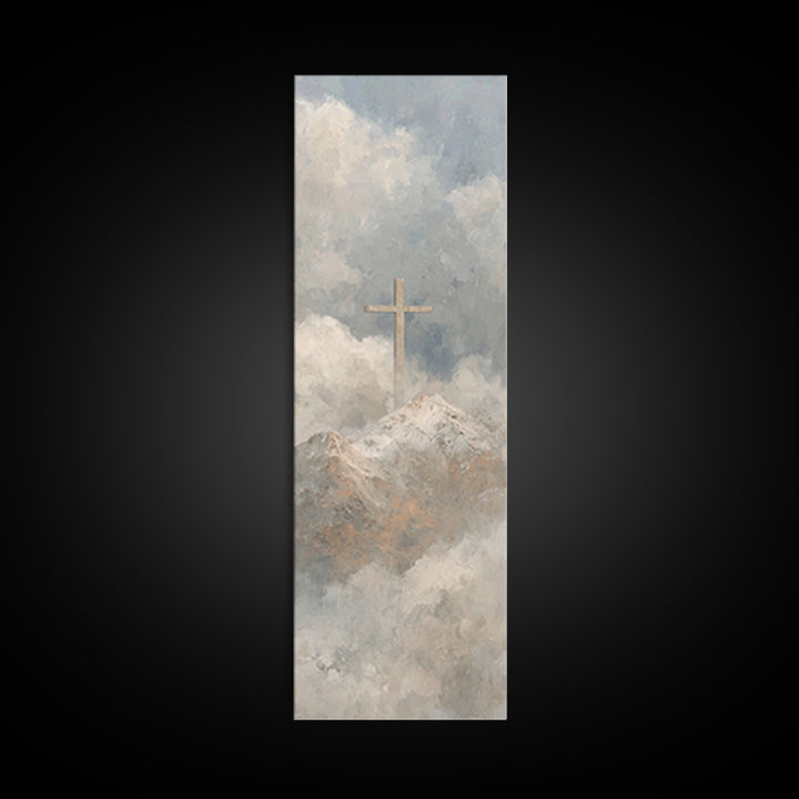 Summit Of Salvation – Framed Canvas Print – Narrow Art – Christian Art Canvas – Christian Painting – Christian Decor – Christian Christmas