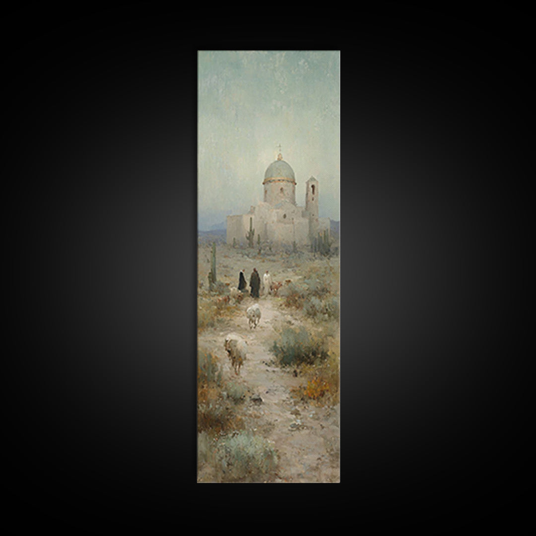Shepherds’ Journey – Framed Canvas Print – Skinny Art – Christian Art – Christian Wall Art – Christian Art Canvas – Christian Painting