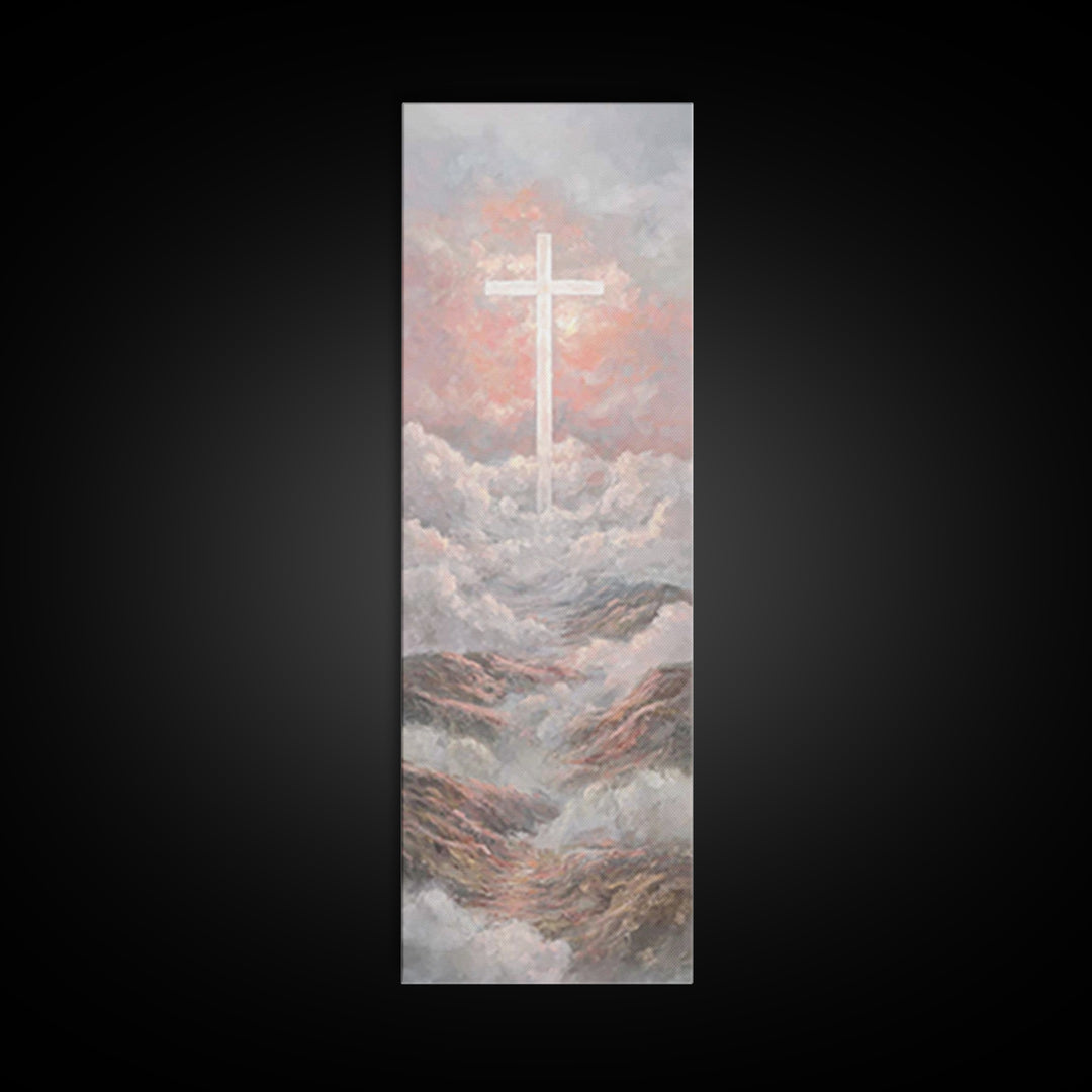 The Rising Light – Framed Canvas Print – Narrow Art – Christian Painting – Christian Art – Christian Wall Art – Christian Christmas Art