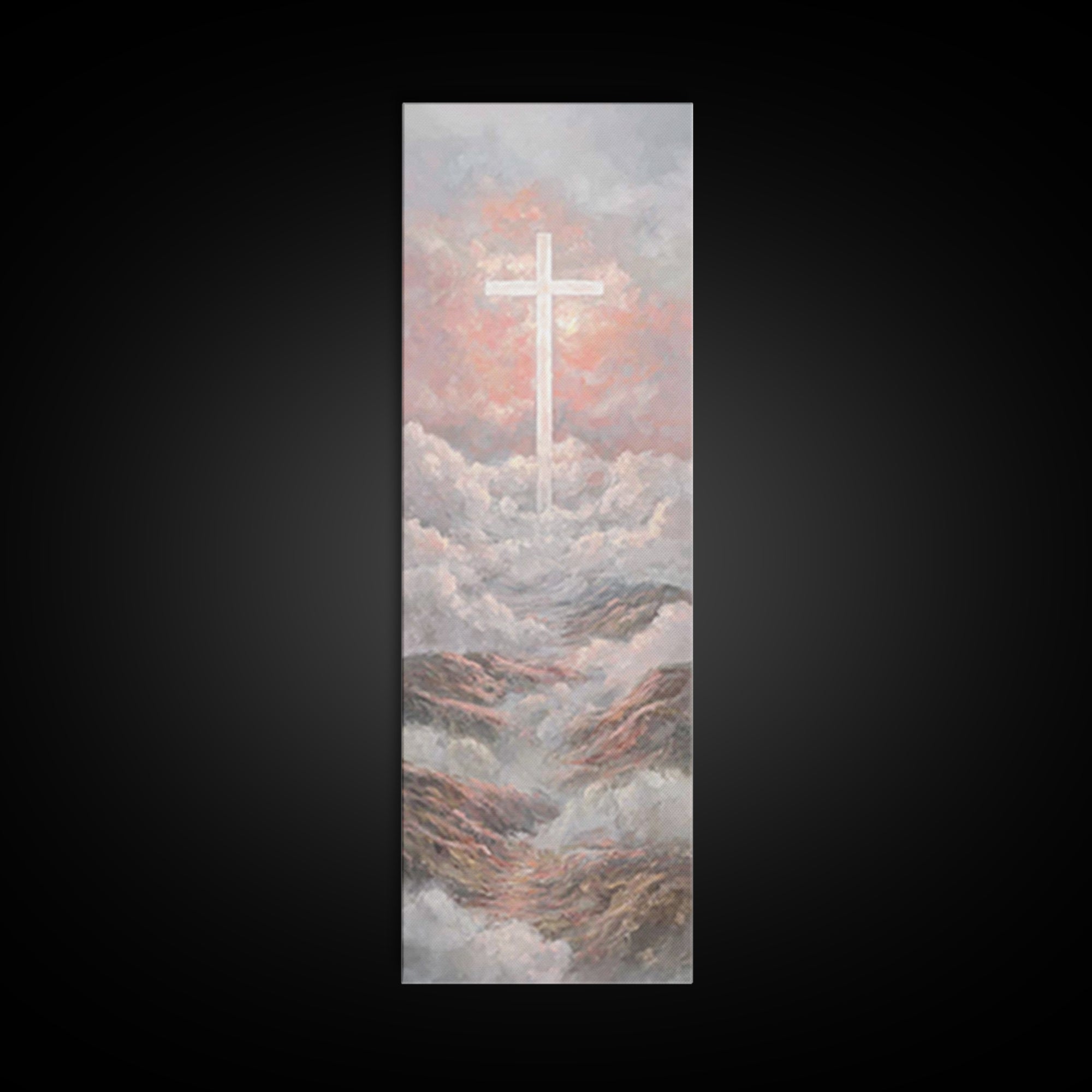 The Rising Light – Framed Canvas Print – Narrow Art – Christian Painting – Christian Art – Christian Wall Art – Christian Christmas Art