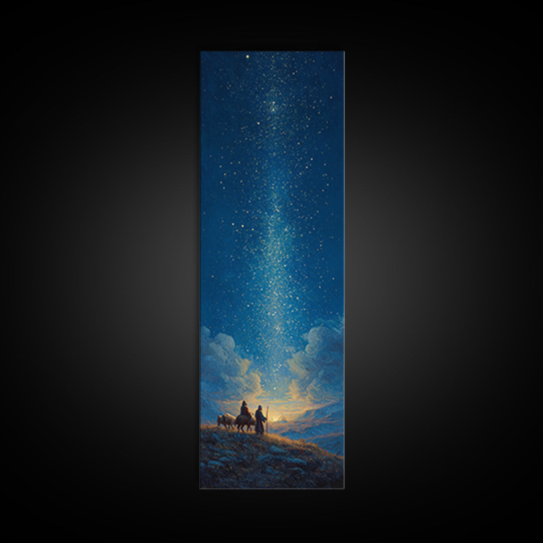 Glory In The Clouds – Framed Canvas Print – Tall Skinny Art Print – Christian Art Canvas – Christian Art Work – Christian Painting – Christ