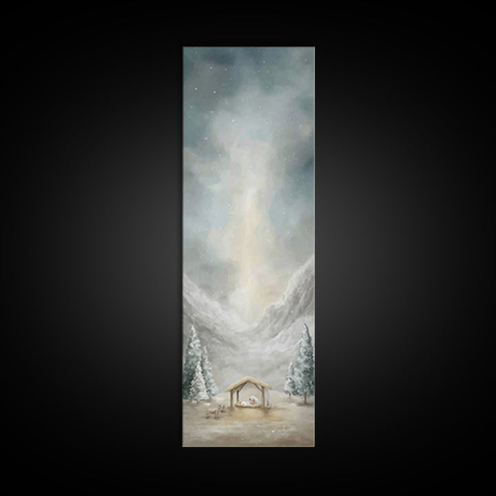Holy Night Sky - Framed Canvas Print - Christian Christmas Art - Christian Art - Skinny Art - Jesus Painting - Christian Art Canvas - Chris