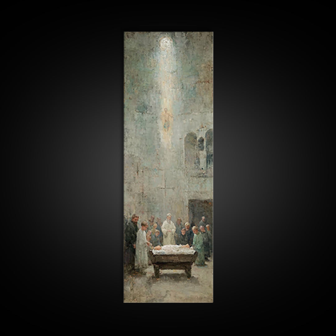 Sanctuary Blessing - Framed Canvas Print - Christian Wall Art - Christian Christmas Art - Jesus Painting - Skinny Art - Christian Art Canva