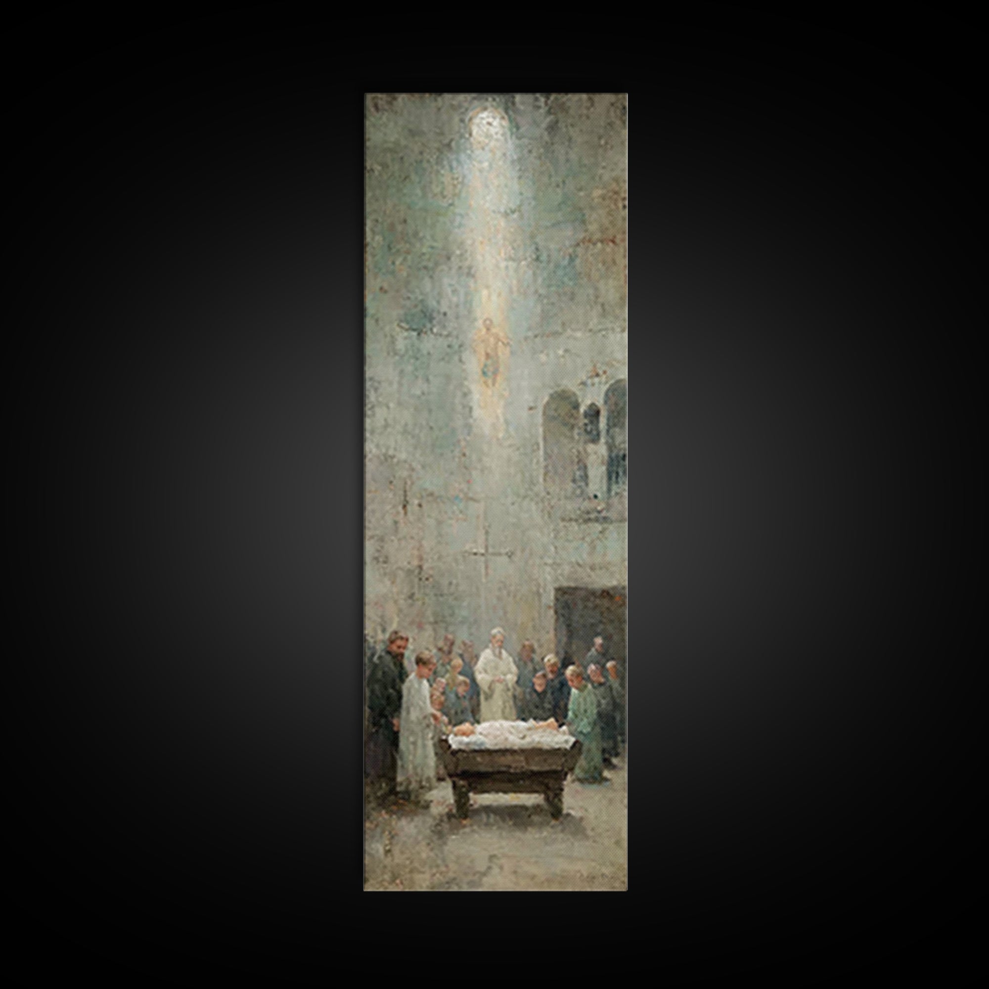 Sanctuary Blessing - Framed Canvas Print - Christian Wall Art - Christian Christmas Art - Jesus Painting - Skinny Art - Christian Art Canva