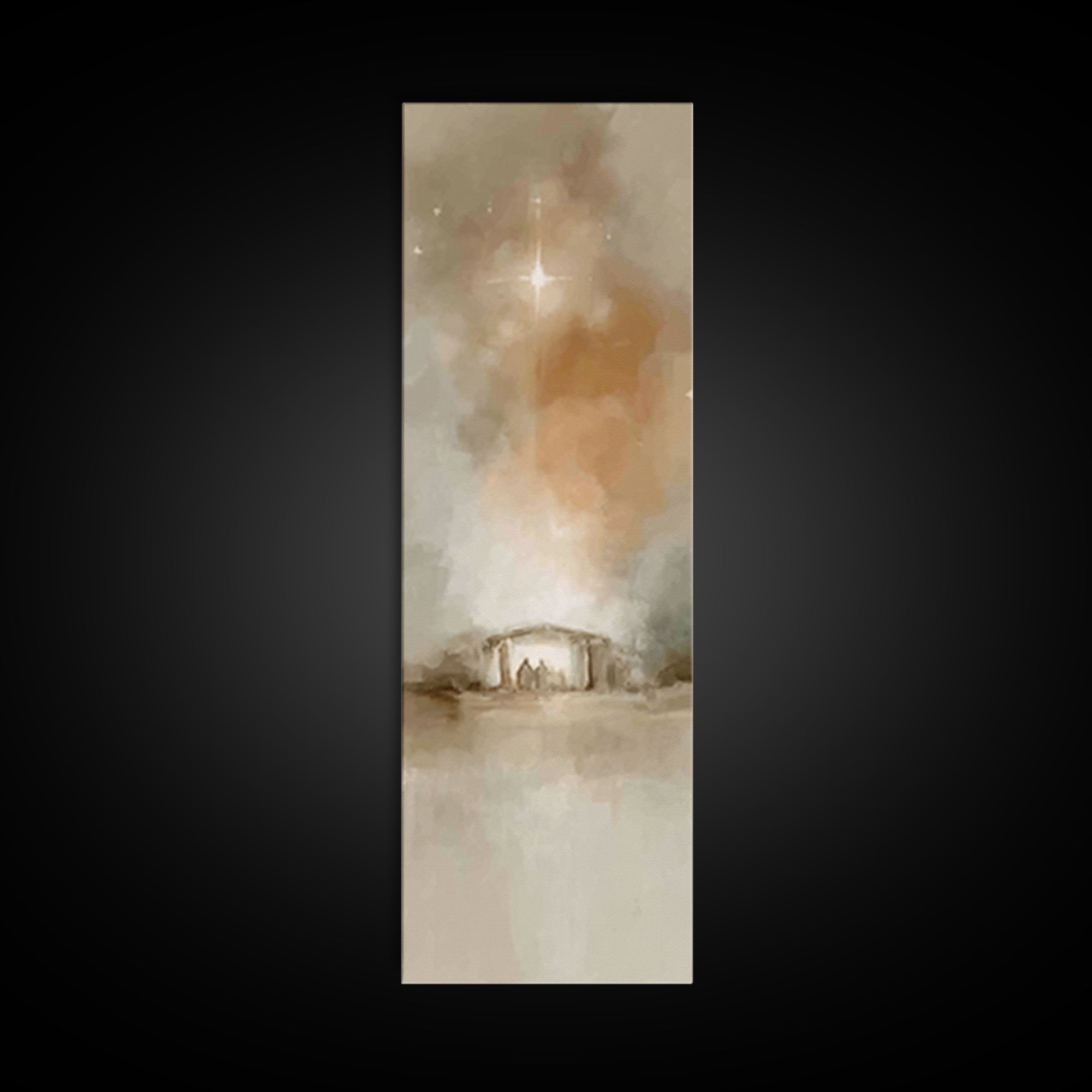 Star Of Bethlehem – Framed Canvas Print – Christian Art Canvas – Christian Christmas Art – Christian Wall Art – Skinny Art – Jesus Painting