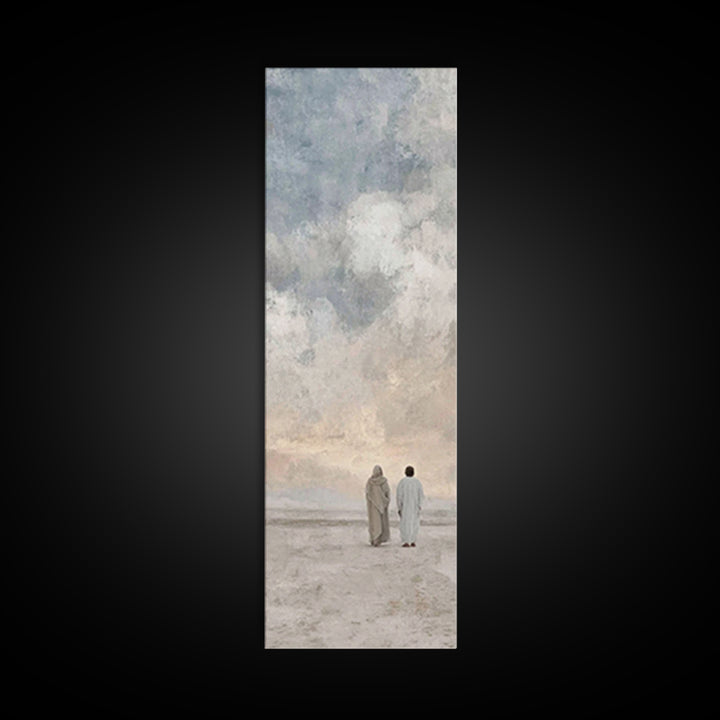 Walk In Faith – Framed Canvas Print – Tall Skinny Art Print – Christian Art – Christian Wall Art – Christian Art Canvas – Minimalist Christ