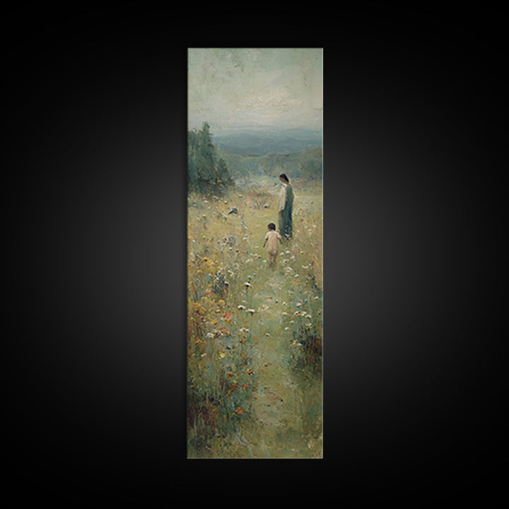 Garden Of Hope, Framed Canvas Print, Christian Wall Art, Jesus Painting, Christian Art Canvas, Tall Narrow Wall Art, Christian Decor