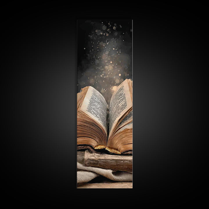 Bible Of Light – Framed Canvas Print – Tall Narrow Wall Art – Christian Art – Christian Art Canvas – Christian Wall Art – Christian Art Pri