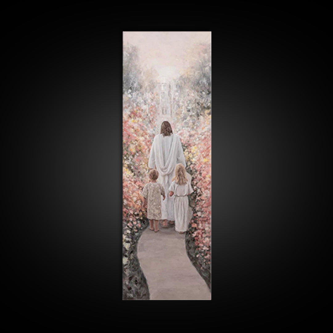 Children Of Light – Framed Canvas Print – Christian Wall Art – Christian Art Canvas – Jesus Painting – Skinny Art – Christian Christmas Art