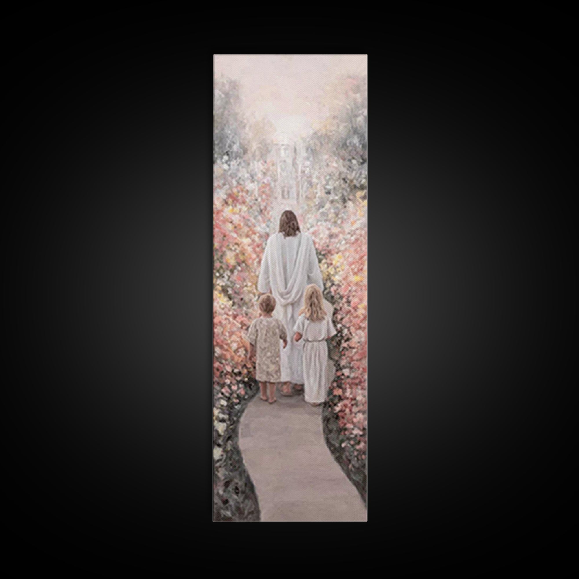 Children Of Light – Framed Canvas Print – Christian Wall Art – Christian Art Canvas – Jesus Painting – Skinny Art – Christian Christmas Art