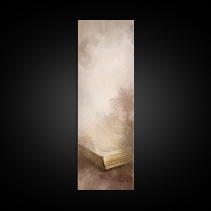 Pages Of Mercy – Framed Canvas Print – Christian Art Canvas – Christian Wall Art – Skinny Art – Christian Art – Christian Christmas – Chris