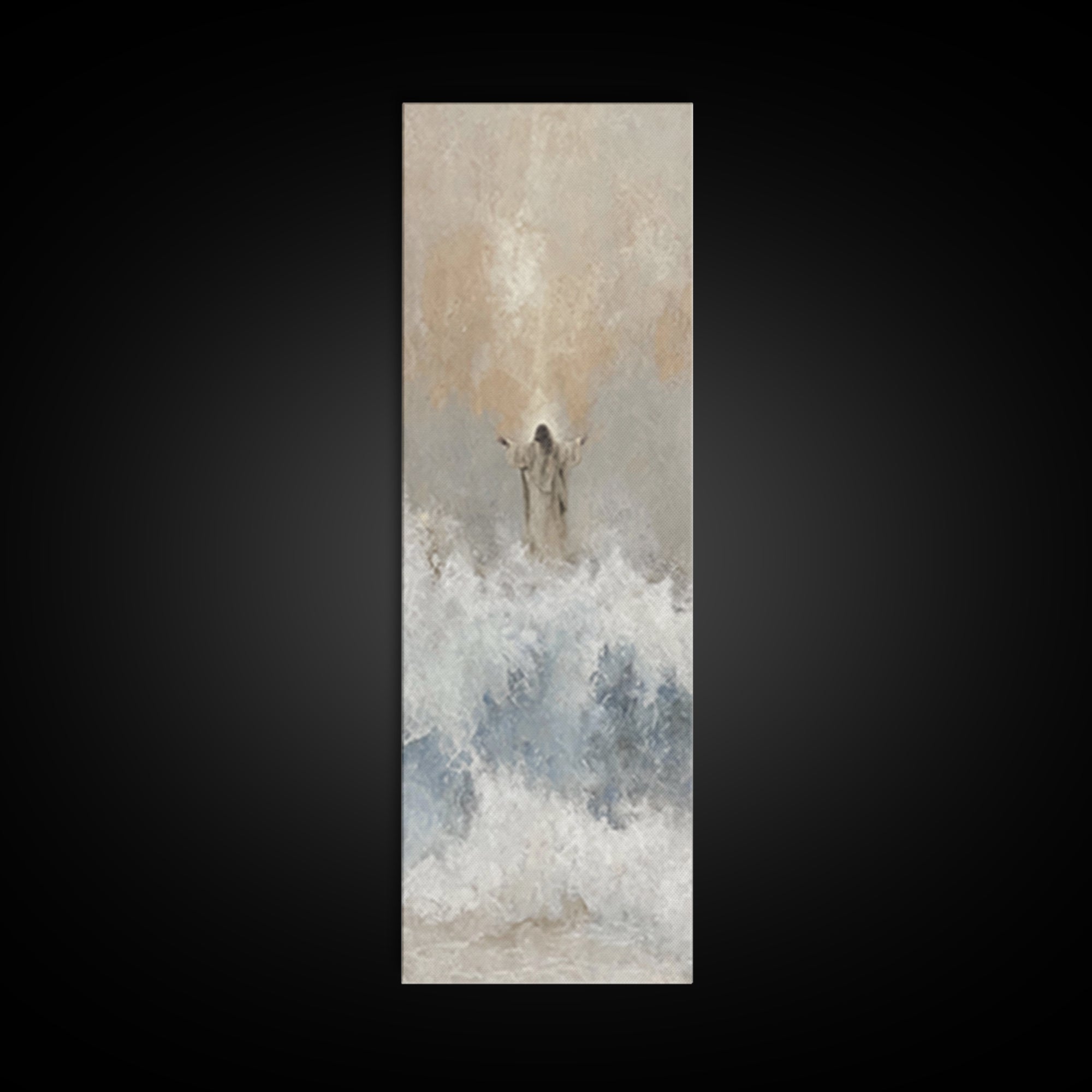 Radiant Messiah – Framed Canvas Print – Narrow Art – Christian Art – Jesus Painting – Christian Canvas – Christmas Wall Art