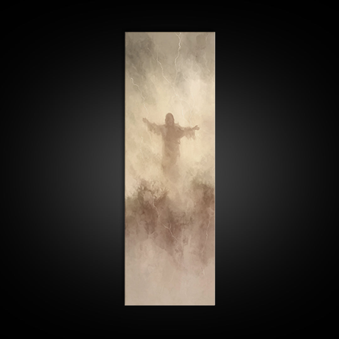 Desert Calm – Framed Canvas Print – Narrow Art – Christian Painting – Jesus Painting – Christian Canvas – Christmas Art
