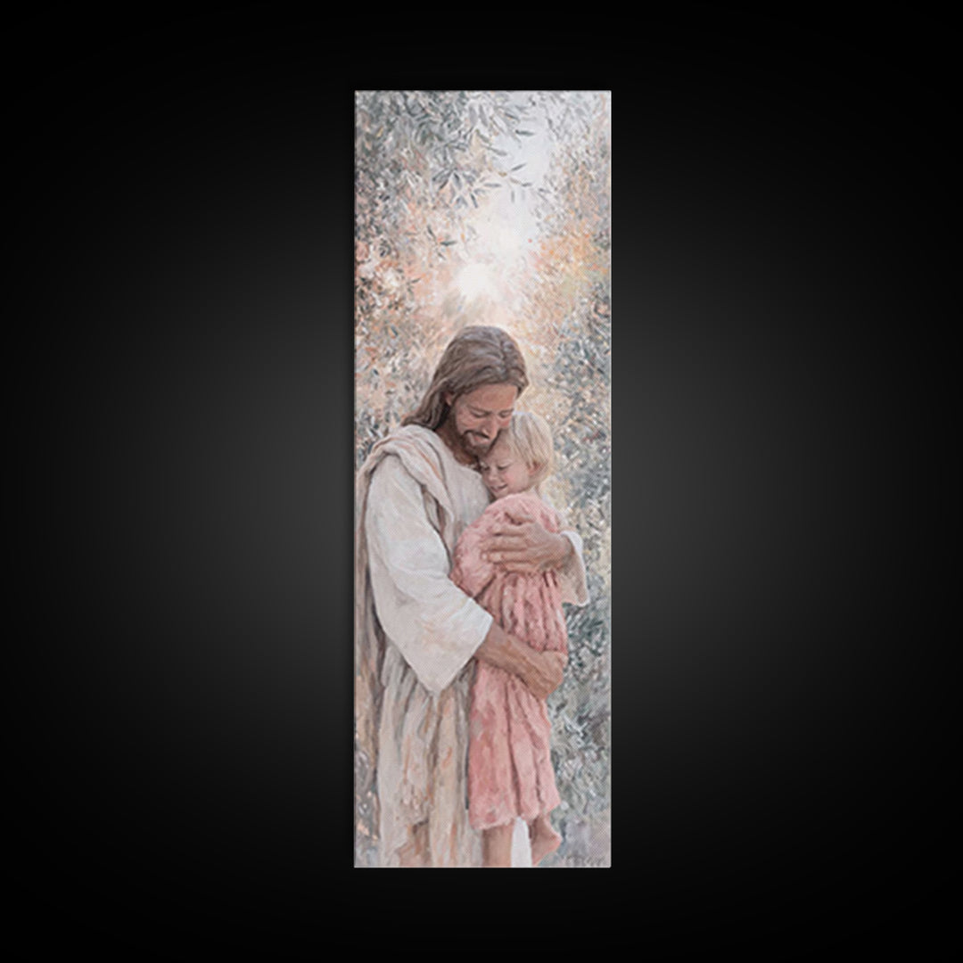 Garden Of Mercy | Framed Canvas Print | Christian Wall Art | Jesus Painting | Christian Art Canvas | Tall Narrow Wall Art | Christian Chris