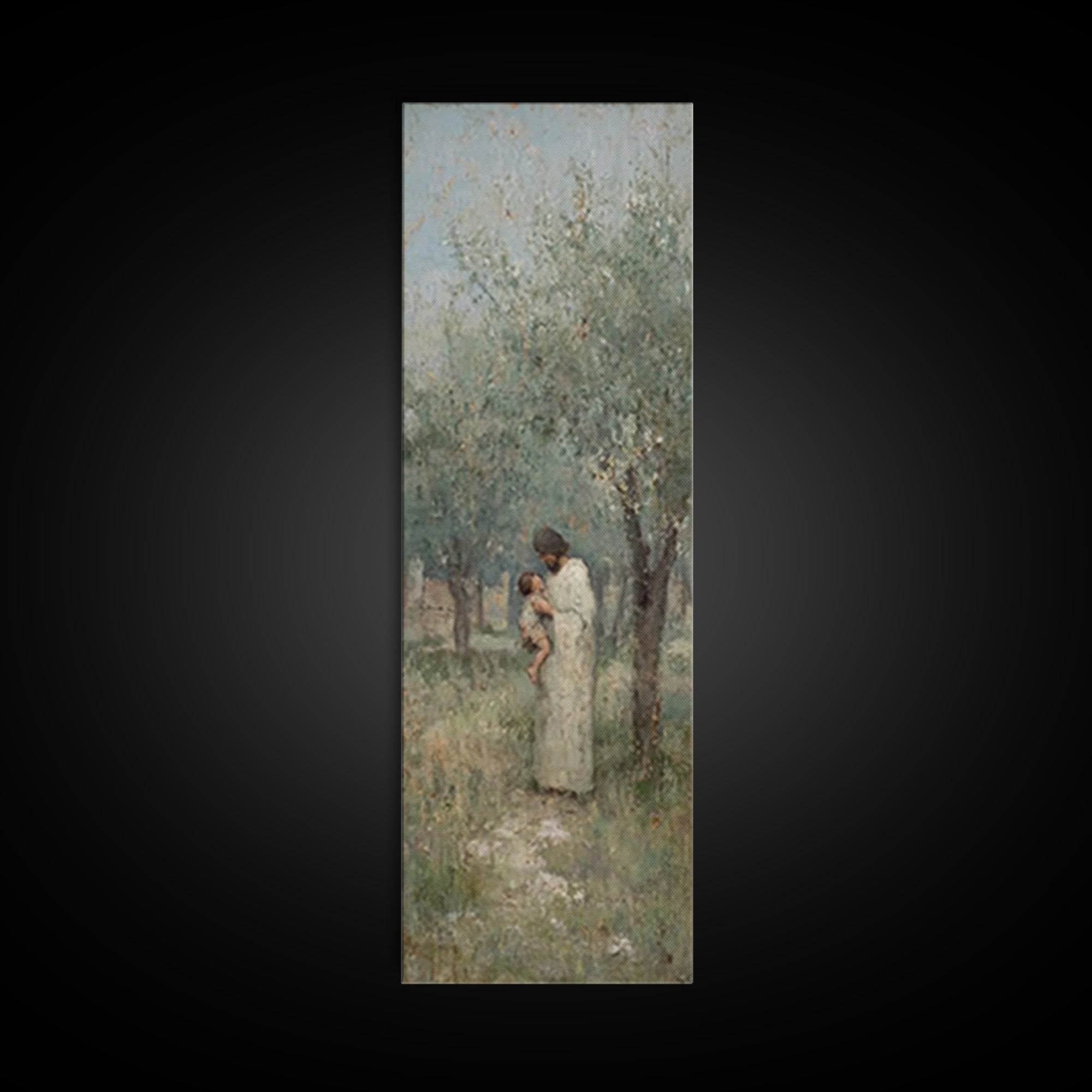 Pathway Of Peace | Framed Canvas Print | Christian Art Canvas | Christian Wall Art | Jesus Painting | Narrow Art | Christian Gift Ideas | C