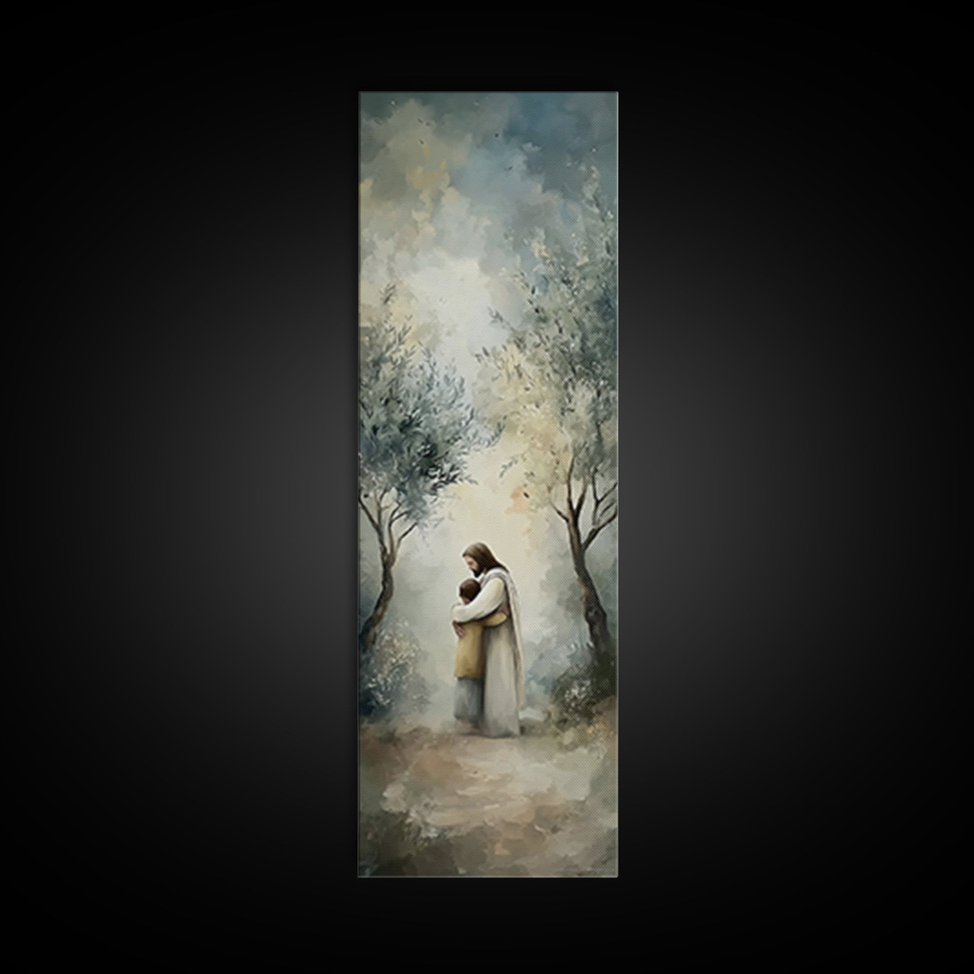 Morning Of Blessing | Framed Canvas Print | Christian Wall Art | Christian Art Canvas | Jesus Painting | Skinny Art | Christian Christmas A
