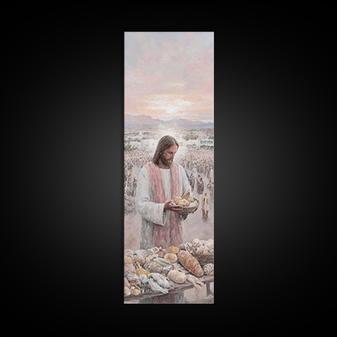 Bread Of Mercy – Framed Canvas Print – Christian Wall Art – Jesus Painting – Christian Art Canvas – Large Christian Painting – Christian De