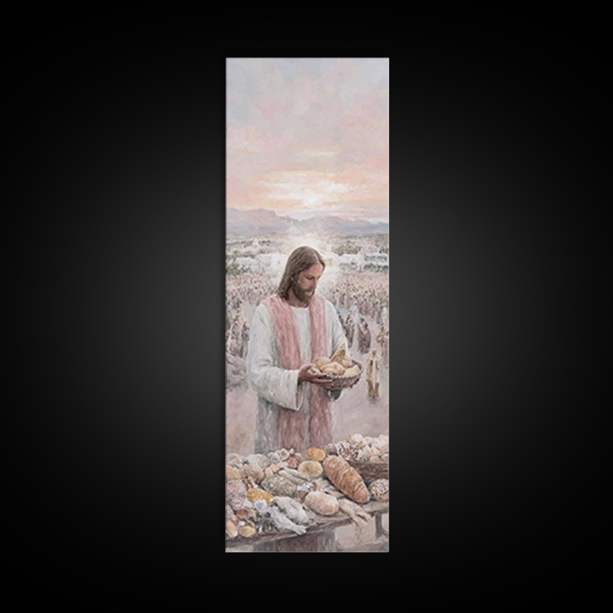 Bread Of Mercy – Framed Canvas Print – Christian Wall Art – Jesus Painting – Christian Art Canvas – Large Christian Painting – Christian De