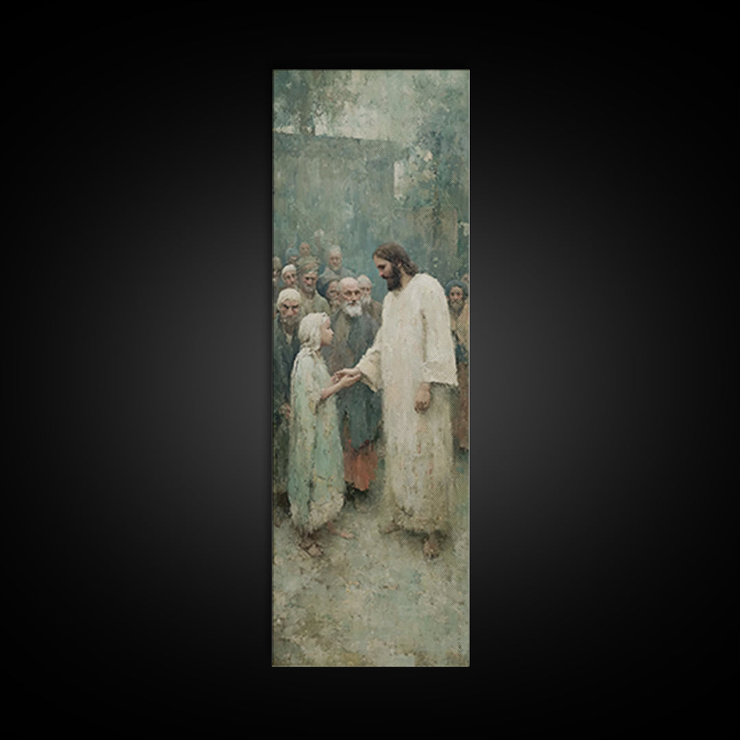 Crowd Of Faith – Framed Canvas Print – Christian Art Canvas – Christian Wall Art – Jesus Painting – Modern Christian Painting – Christian D