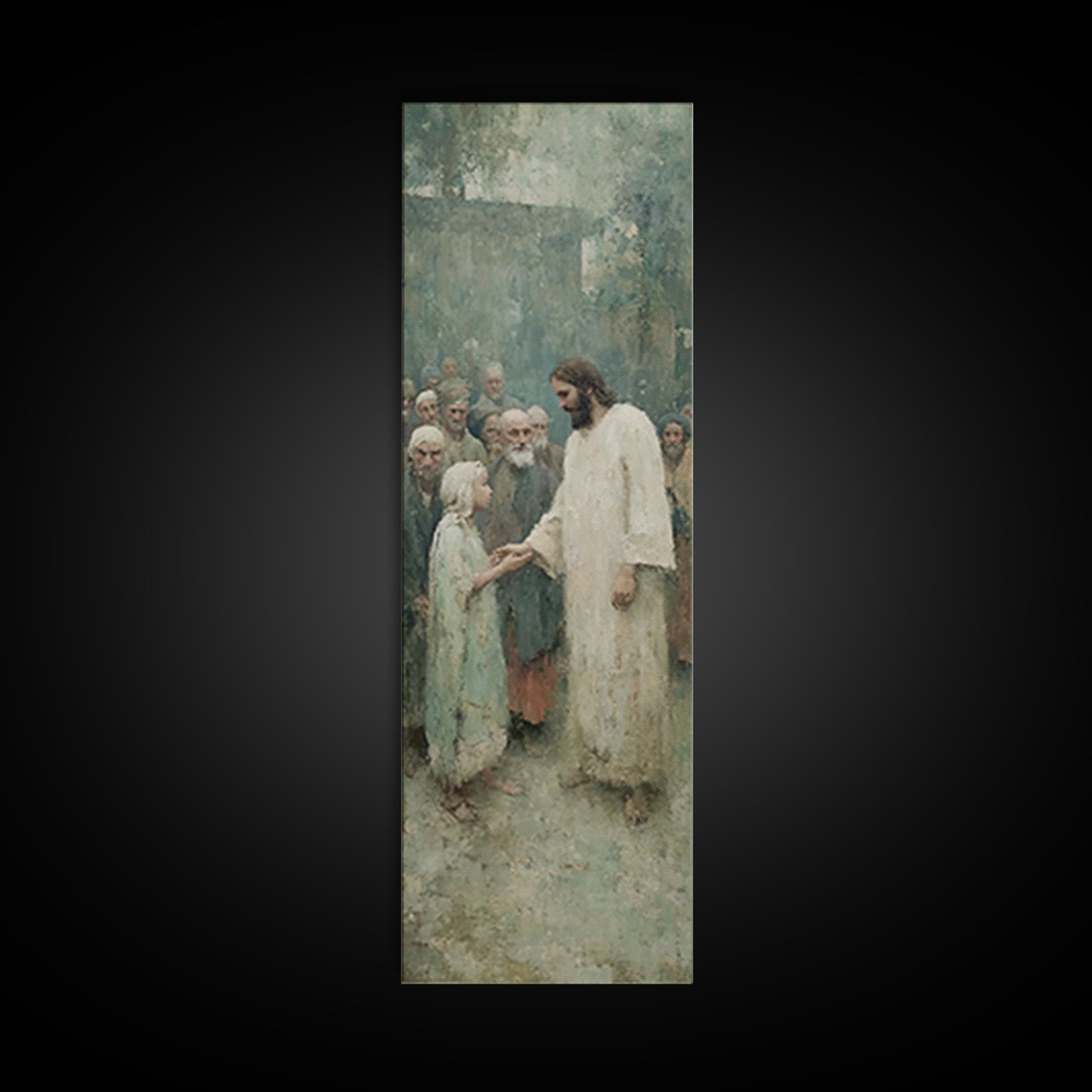 Crowd Of Faith – Framed Canvas Print – Christian Art Canvas – Christian Wall Art – Jesus Painting – Modern Christian Painting – Christian D
