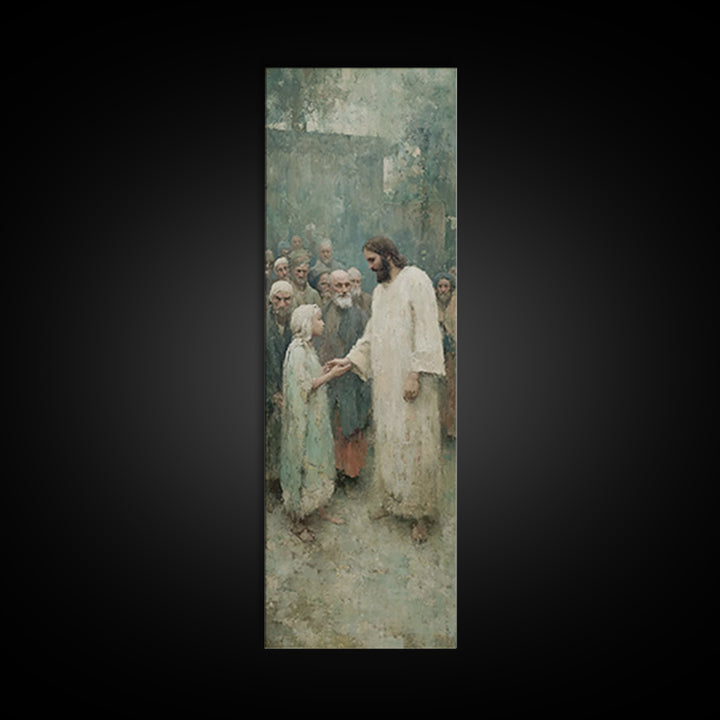 Crowd Of Faith – Framed Canvas Print – Christian Art Canvas – Christian Wall Art – Jesus Painting – Modern Christian Painting – Christian D