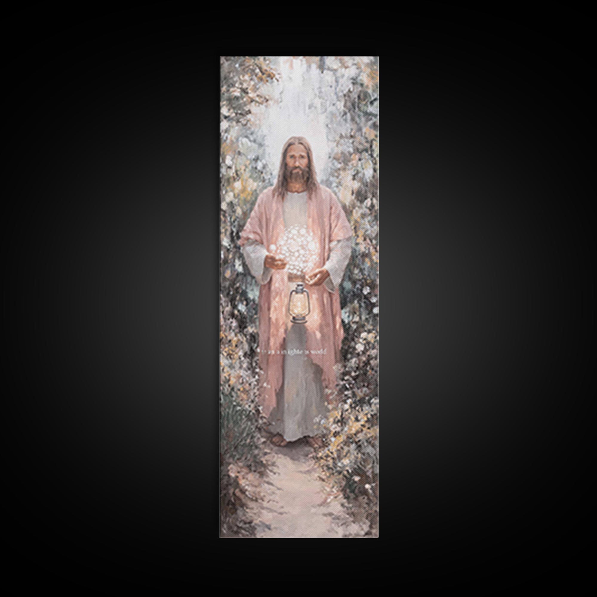 Light Of The Path – Framed Canvas Print – Christian Wall Art – Christian Art Canvas – Jesus Painting – Subtle Christian Art – Christian Dec