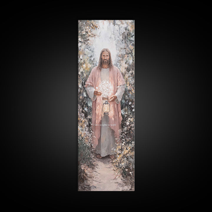Light Of The Path – Framed Canvas Print – Christian Wall Art – Christian Art Canvas – Jesus Painting – Subtle Christian Art – Christian Dec