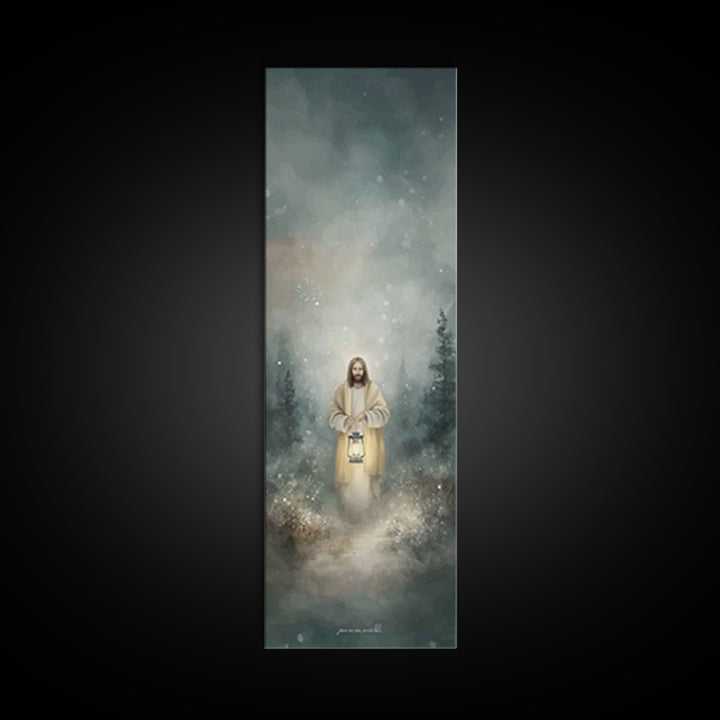 Light Of Mercy – Framed Canvas Print – Christian Art Canvas – Jesus Painting – Christian Wall Art – Skinny Art – Christian Christmas Art