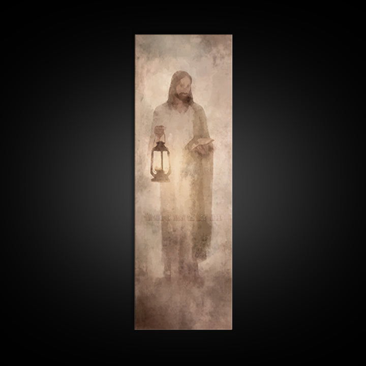 Path Of Grace – Framed Canvas Print – Jesus Painting – Christian Art – Christian Wall Art – Narrow Art – Christmas Art