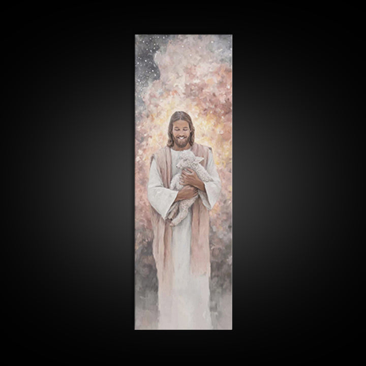 Everlasting Comfort – Framed Canvas Print – Jesus Painting – Christian Wall Art – Christian Art Print – Skinny Art – Christmas Art