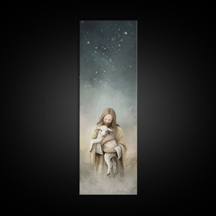 Stars Of Mercy – Framed Canvas Print – Christian Art Canvas – Jesus Painting – Skinny Art – Modern Christian Art