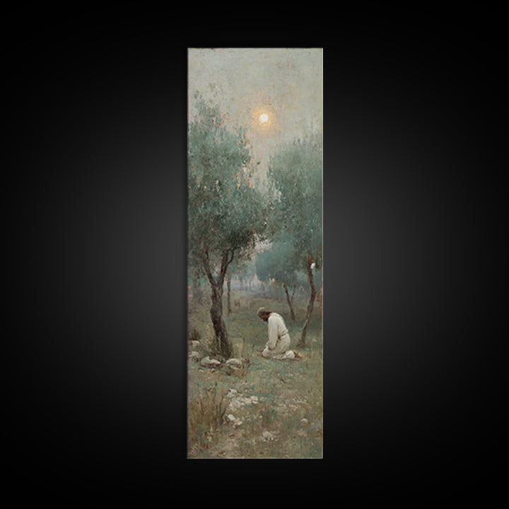 Dawn Of Salvation – Framed Canvas Print – Jesus Painting – Christian Wall Art – Tall Narrow Wall Art – Christian Art Canvas