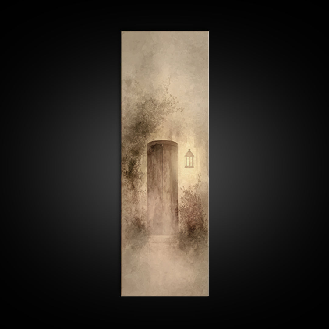 Sacred Doorway Light – Framed Canvas Print – Christian Wall Art – Narrow Art – Christian Art Canvas – Jesus Painting