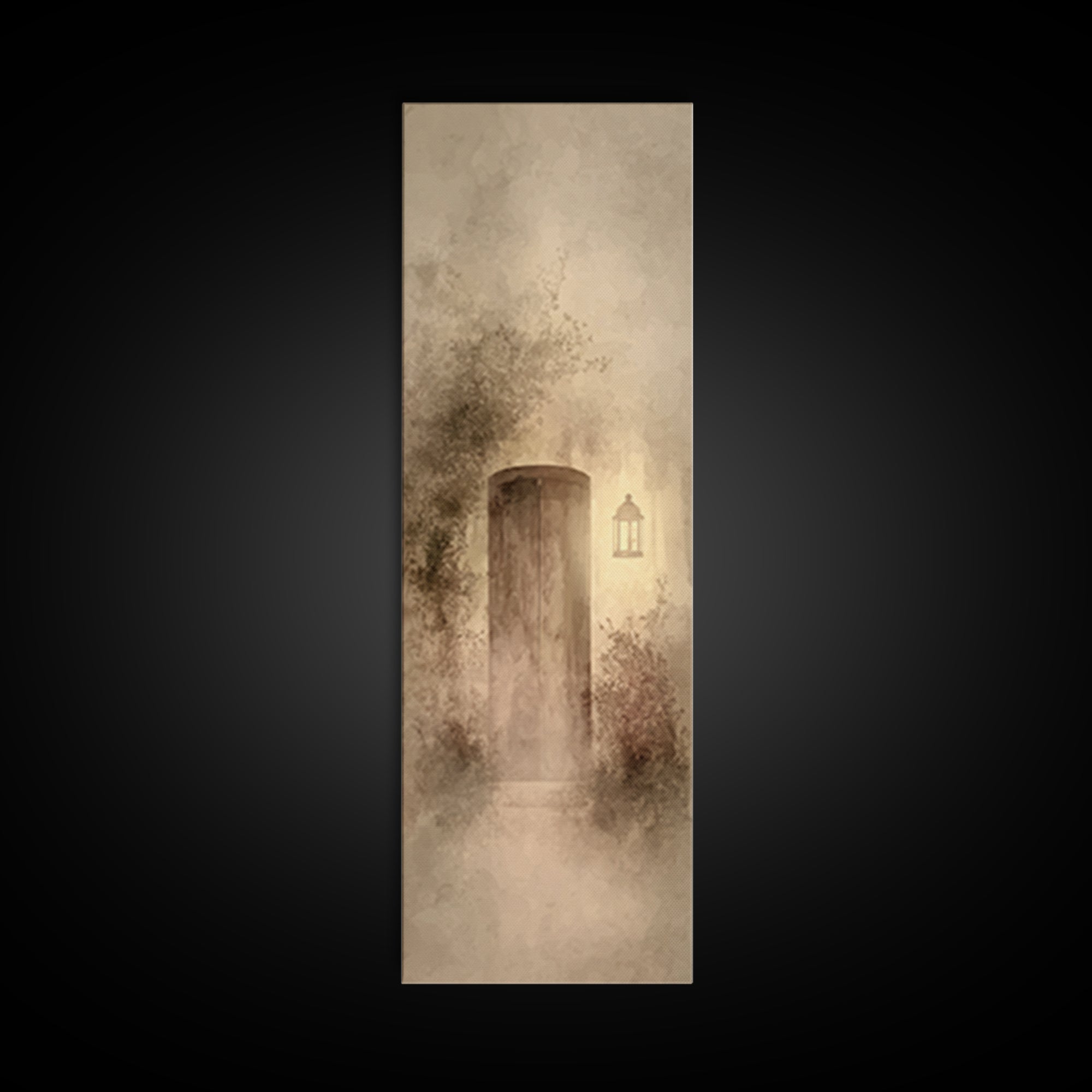 Sacred Doorway Light – Framed Canvas Print – Christian Wall Art – Narrow Art – Christian Art Canvas – Jesus Painting