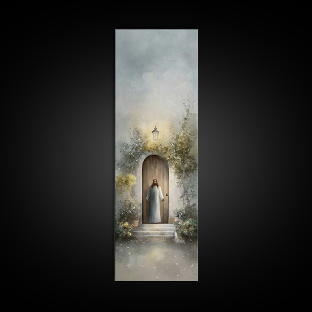 Heaven’s Open Path – Framed Canvas Print – Christian Art Canvas – Jesus Painting – Tall Narrow Wall Art – Christian Wall Art