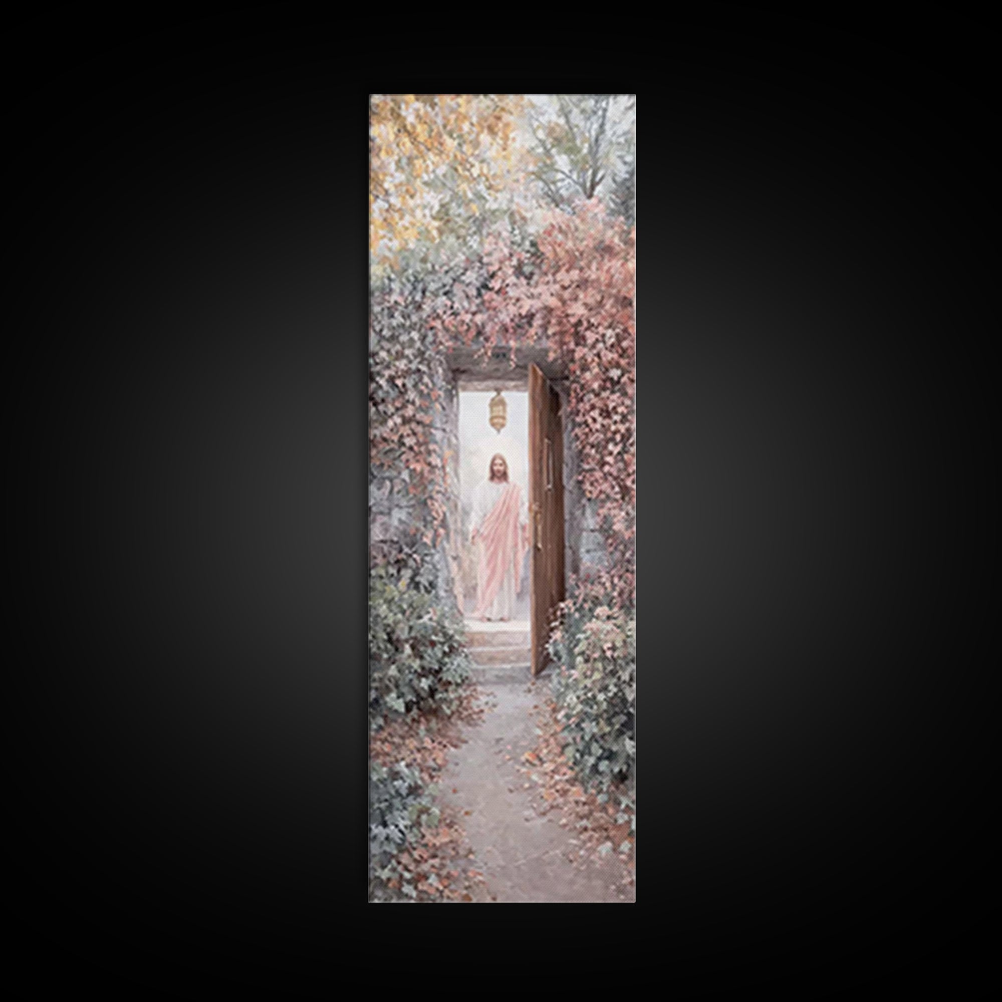Lantern Of Hope – Framed Canvas Print – Christian Art Print – Christian Wall Art – Skinny Art – Jesus Painting