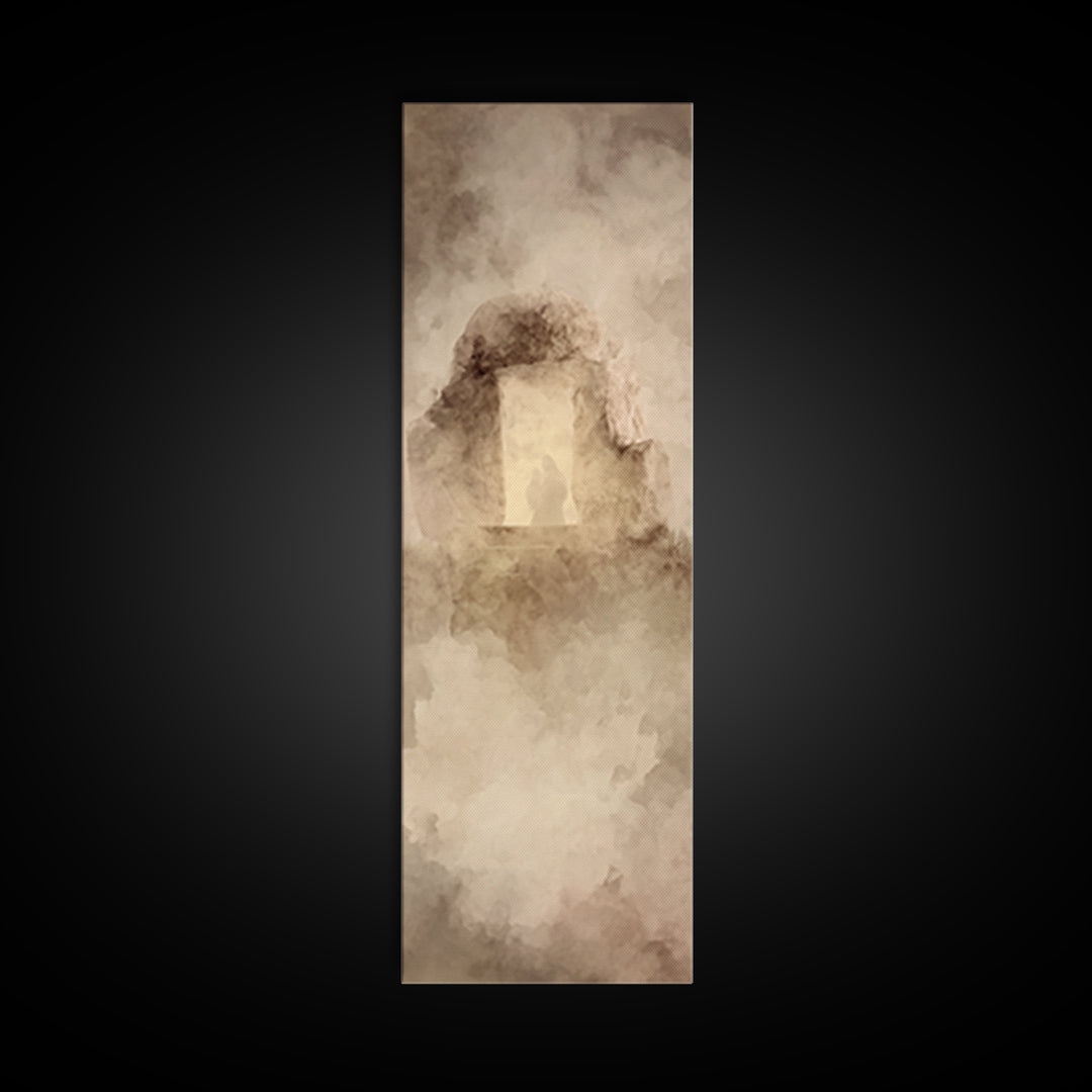 Eternal Rising – Framed Canvas Print – Christian Wall Art – Christian Art Canvas – Skinny Art – Jesus Painting – Modern Christian Painting