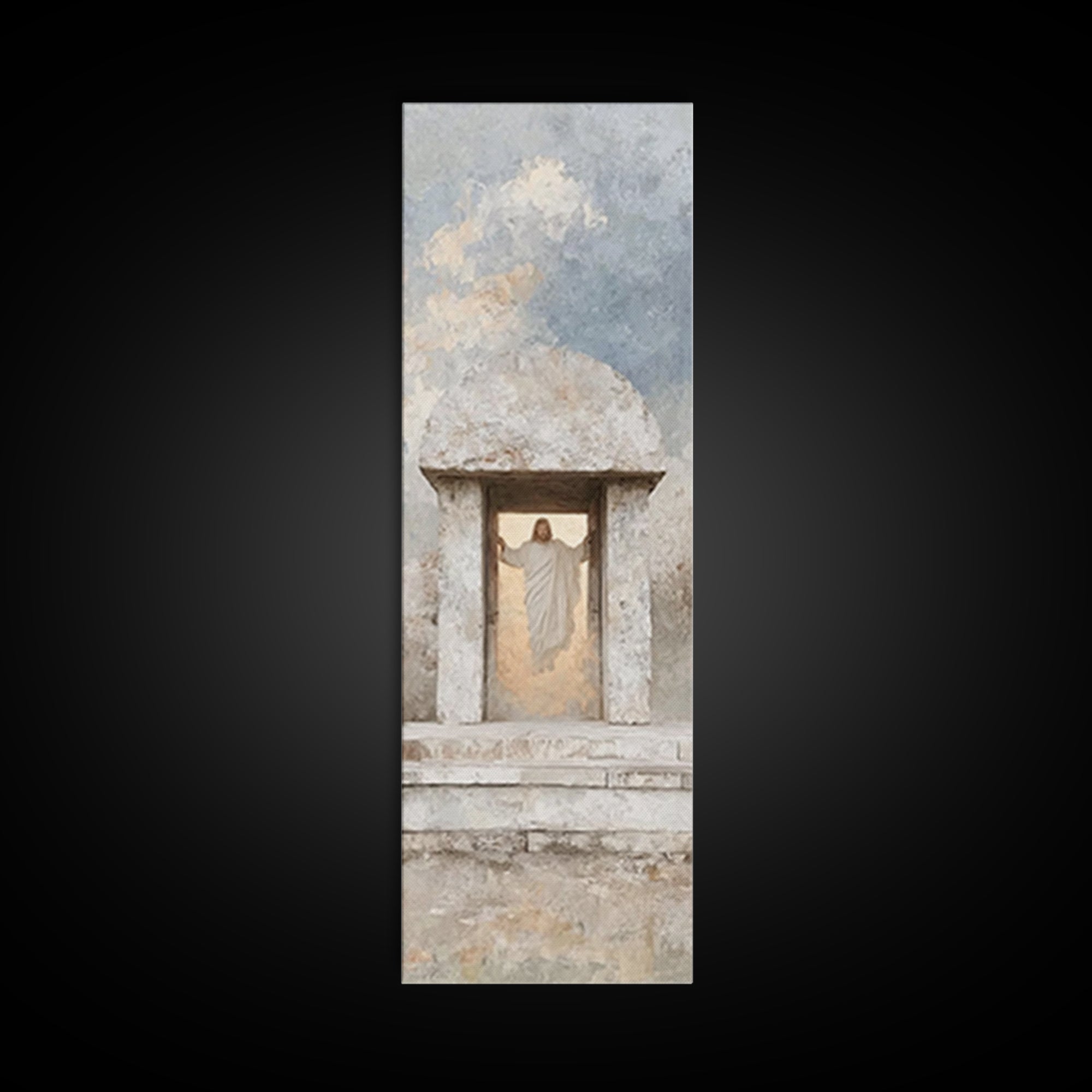 Glory At The Gate – Framed Canvas Print – Christian Art – Jesus Painting – Tall Narrow Wall Art – Christian Wall Art – Christian Art Canvas