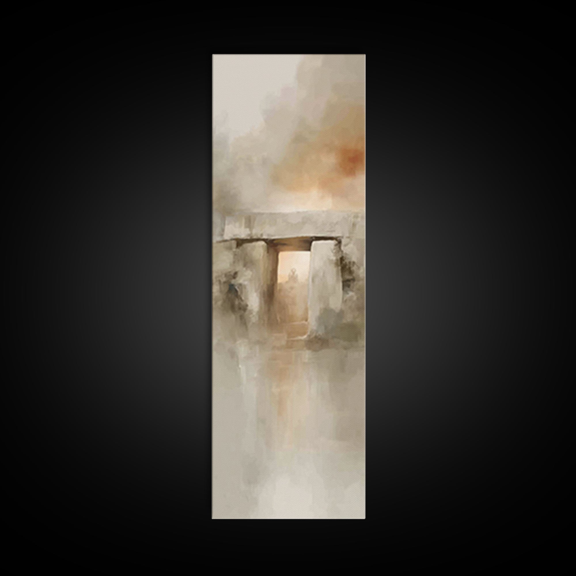 Stone Gate Light - Framed Canvas Print - Skinny Art - Christian Art Canvas - Christian Painting - Christian Wall Art - Christmas Art