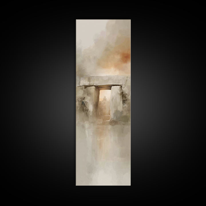Stone Gate Light - Framed Canvas Print - Skinny Art - Christian Art Canvas - Christian Painting - Christian Wall Art - Christmas Art