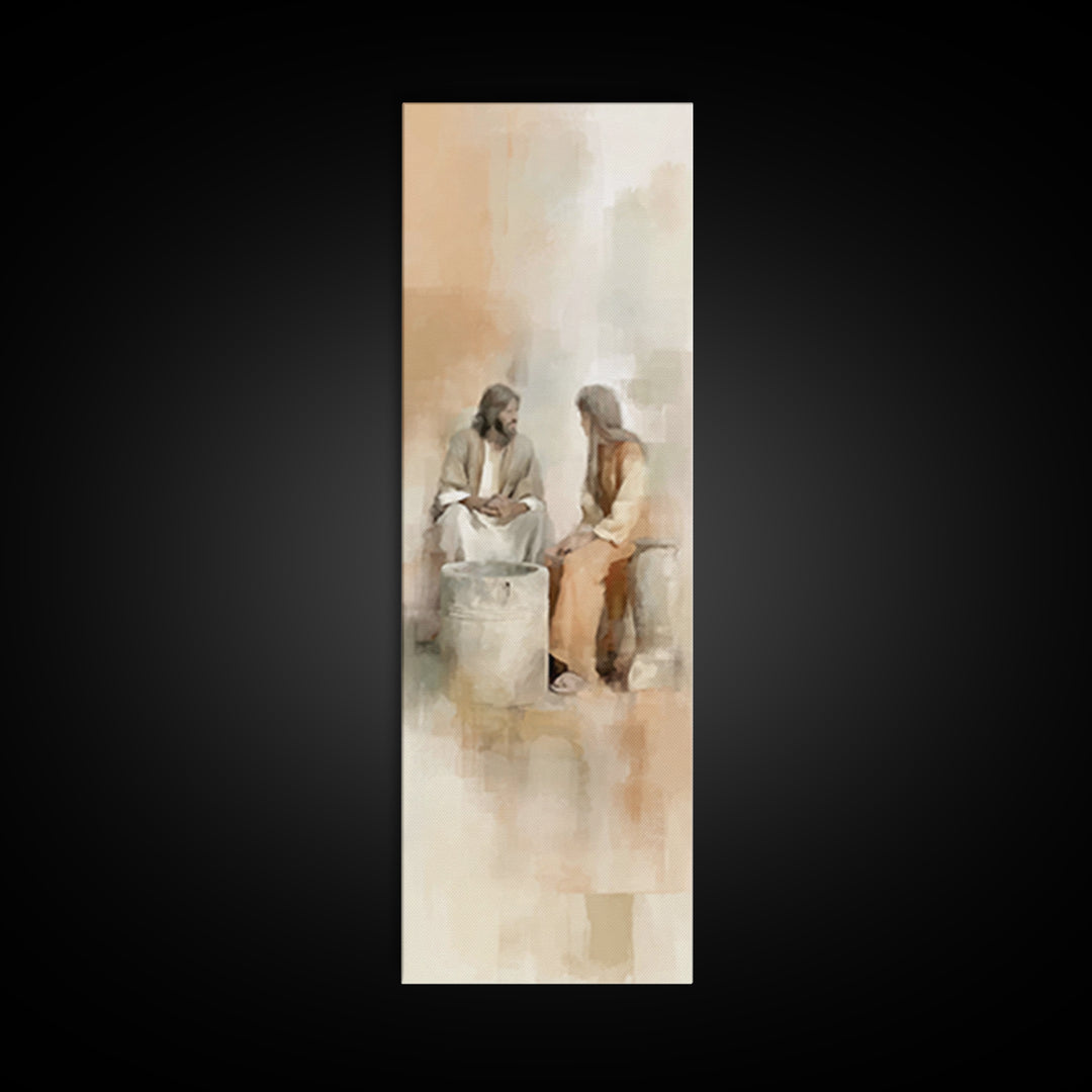 City Well Blessing – Framed Canvas Print – Narrow Art – Christian Wall Art – Christian Art Canvas – Jesus Painting – Christian Art